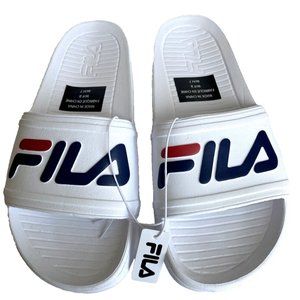 Fila Slides Unisexs Size 8 Women Or Size 7 Men White